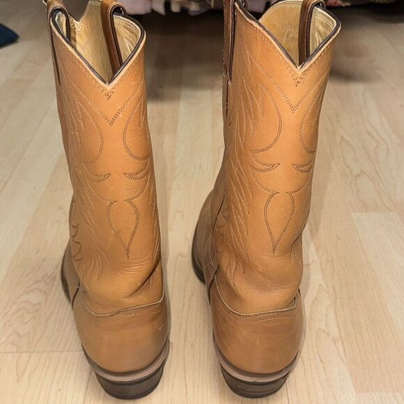 NWOB JUSTIN Western TAN Cowboy Boots Size 10.5 main image 7